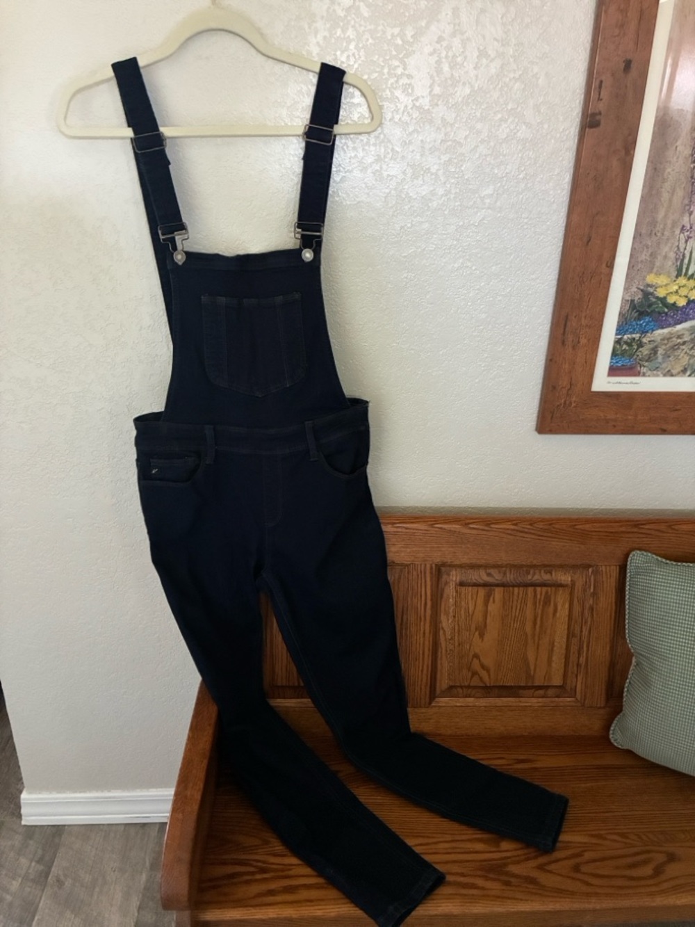 KanCan Black Slim Denim Overalls